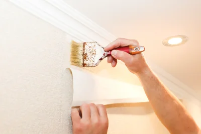 Pose de papier peint à Ouzous — revêtements muraux et toiles de verre